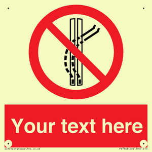 Custom prohibition Do not leave the tow track